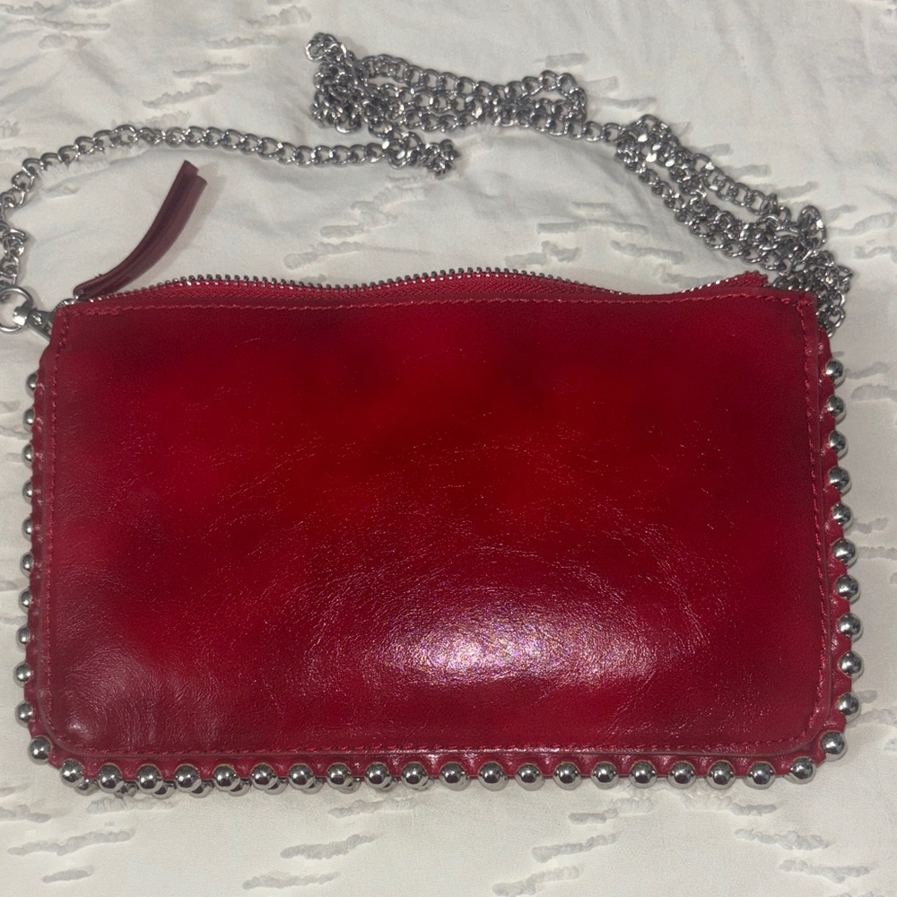 Zara Red Leather wallet in a chain bag - Picture 2 of 5